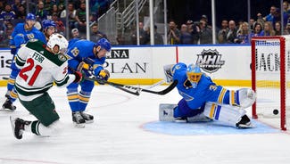 Next Story Image: Blues outshot 45-16 in 5-1 loss to Wild